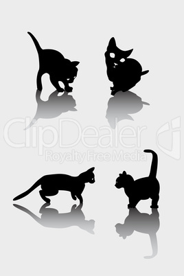 Cats silhouettes