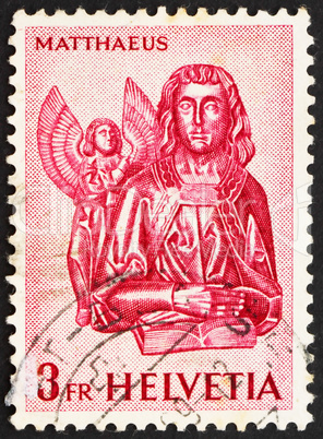 Postage stamp Switzerland 1961 St. Mathew and Angel, St. Oswald