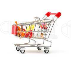 Shopping Cart with Food