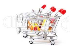 Shopping Carts with Food