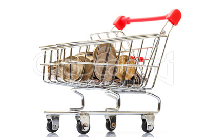 Shopping Cart with Coins