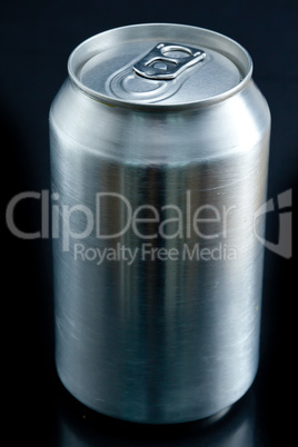 Close up of an aluminium closed can