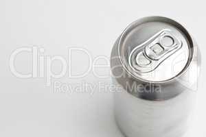 Overhead view of a closed aluminium can