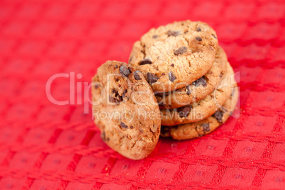 Five cookies laid out together