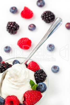 Dessert of berries