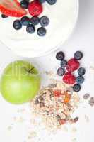 Healthy eating with fruits and cereals