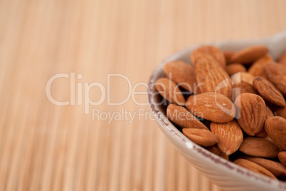 Roasted almonds in a bowl