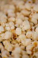 Close up on popcorn