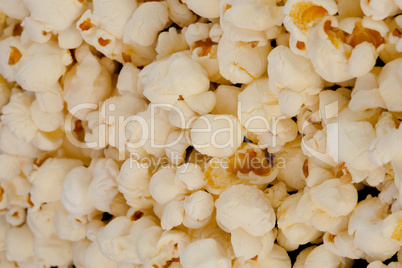 Horizontal close up on popcorn