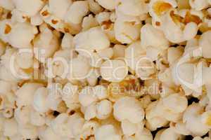 Horizontal close up on popcorn