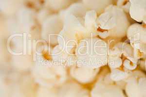 Close up on blurred  popcorn