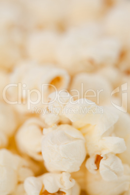 Close up on blurred pop corn