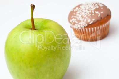 Apple and cupcake