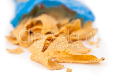 Open bag of crisps
