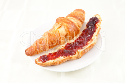 Croissant on a plateful