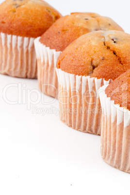 Close up of four muffins