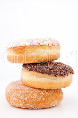 Pile of three doughnuts