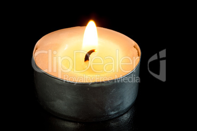 Close up of a tea light