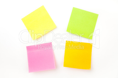 Many adhesive notes