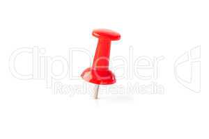 Close up of a red push pin
