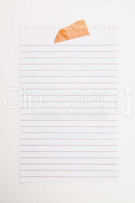 Paper blank with adhesive tape