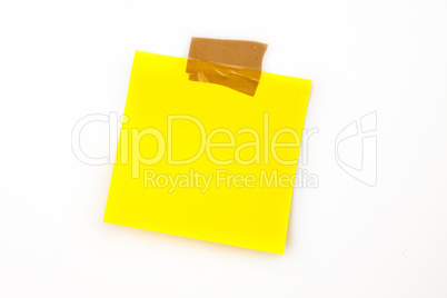 Sticky note with adhesive tape