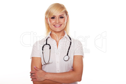 Smiling confident nurse or doctor