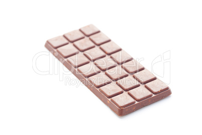 bar of dark chocolate isolated on white