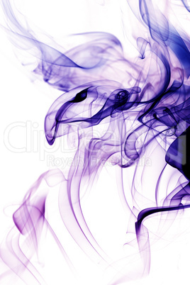 wave and smoke of different colors isolated on white