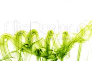 wave and smoke of different colors isolated on white