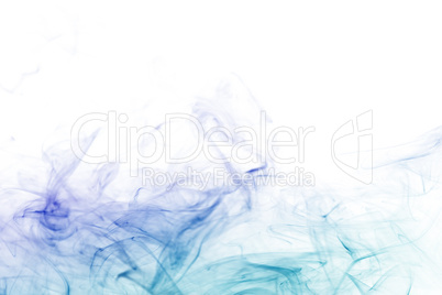 wave and smoke of different colors isolated on white