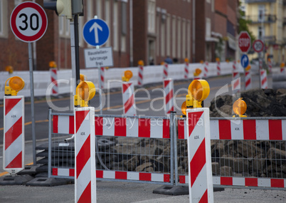 Straßenbaustelle