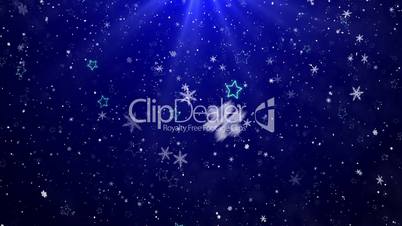 Snowflakes and stars. New Year's - the Christmas background