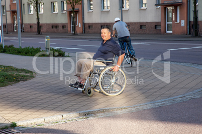 Cyclists and wheelchair users