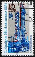 Postage stamp DDR 1981 Chemical Plant