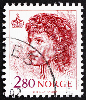 Postage stamp Norway 1992 Queen Sonja of Norway