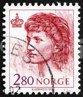 Postage stamp Norway 1992 Queen Sonja of Norway