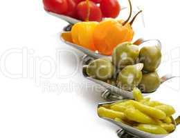 Pepper ,Olives And Tomatoes