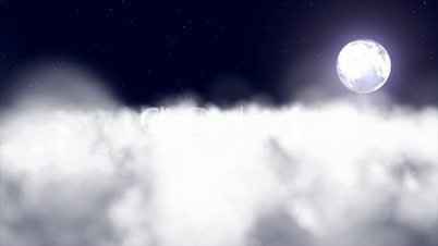 The moon and clouds