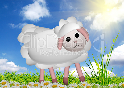 Cute funny sheep