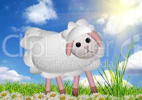 Cute funny sheep