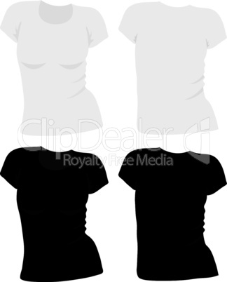 women's t-shirt template, vector