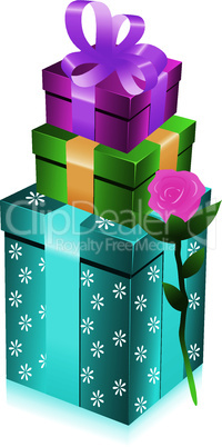 vector gift boxes