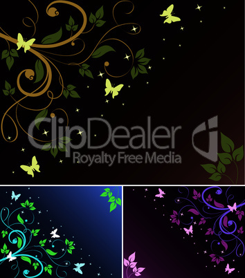 vector abstract floral backgrounds
