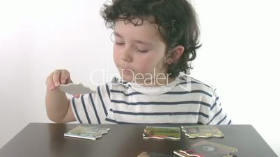 Little boy playing toy