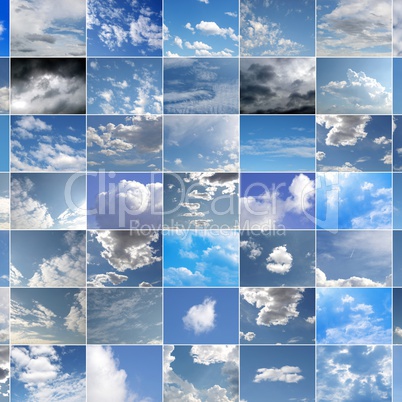 Blue sky collage