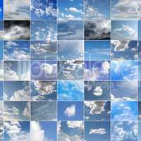 Blue sky collage