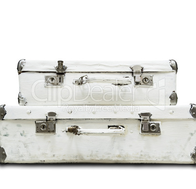Two suitcase isolated