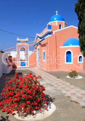 Typical church, Oia, Santorini, Greece