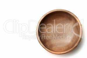empty wooden salad bowl